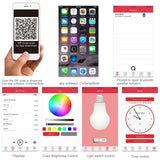 Smart LED Bluetooth Light Bulb Speaker B22 & E27 4.0+ EDR Music Timer Wireless