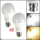 7W LED Light Bulb B22 E27 - Automatic Dusk To Dawn Sensor MSC Security Lamp