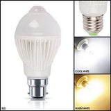 5W PIR Motion Sensor LED Light Bulb Infrared Energy Saving Auto B22 E27 Detector