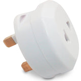 2 X EU US 2 Pin to 3 Pin UK Electric Shaver Toothbrush Plug Adaptor AC Travel