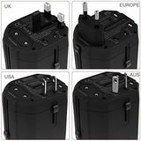 World Wide International Universal Travel Charger Adapter 2 USB AU/UK/US/EU Plug