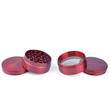 MSC - Premium Aluminium Herbal Grinder with Sifter and Magnetic Top for Spice, Dry Herbs and Tobacco - Quality Built 2.15 Inch / 55mm Grinder Red1pc