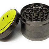MSC - Smiley Emoji Face Premium Aluminium Herbal Grinder with Sifter and Magnetic Top for Spice, Dry Herbs and Tobacco - Quality Built 2.15 Inch / 55mm Grinder 1pcSMileGrind