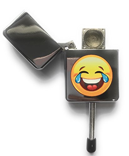 MSC - Emoji Smoking Pipe, Discreet Stealth Crying face Tobacco Smoking Pipe + 5 Steel Pipe Screens (1 Pack) Cry